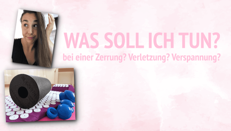 Was soll ich tun bei einer Zerrung, Verletzung, Verspannung?